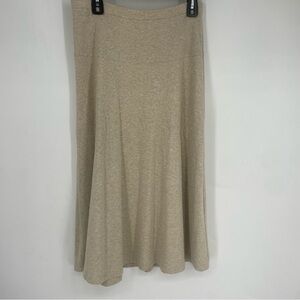 Peruvian Connection Medium Pima Cotton Cream Maxi Skirt m Cottage Prairie Boho